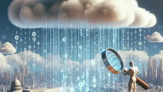 "Infographic illustrating the Cloud System Audit process implemented by the government to enhance data security and prevent data breaches, as part of Kominfo's initiative."