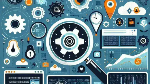 "Ilustrasi alat monitoring sistem modern untuk mendeteksi kegagalan layanan secara proaktif, menunjukkan dashboard dengan grafik performa dan alert layanan. Panduan lengkap untuk meningkatkan keandalan sistem."