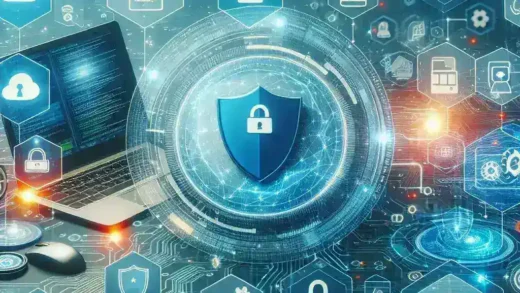 "Ilustrasi Platform Pemantauan Keamanan API Real-Time yang Menawarkan Solusi Perlindungan Komprehensif untuk Keamanan Data di Era Digital Modern."