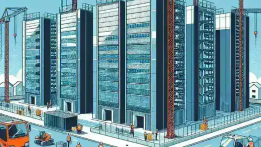 "Diagram showcasing Indonesia's earthquake-resistant data center infrastructure development in Batam, highlighting advanced engineering designs and technologies."