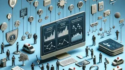 "Ilustrasi alat pemantauan layanan untuk mendeteksi kegagalan secara proaktif, menggambarkan dashboard dengan grafik dan metrik kinerja, dalam konteks panduan lengkap untuk monitoring dan pencegahan kegagalan layanan."