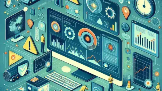 "Ilustrasi alat pemantauan sistem untuk deteksi proaktif kegagalan layanan, menggambarkan antarmuka pengguna dan grafik kinerja dalam artikel 'Alat untuk Mendeteksi Kegagalan Layanan Secara Proaktif: Panduan Lengkap Monitoring System'."